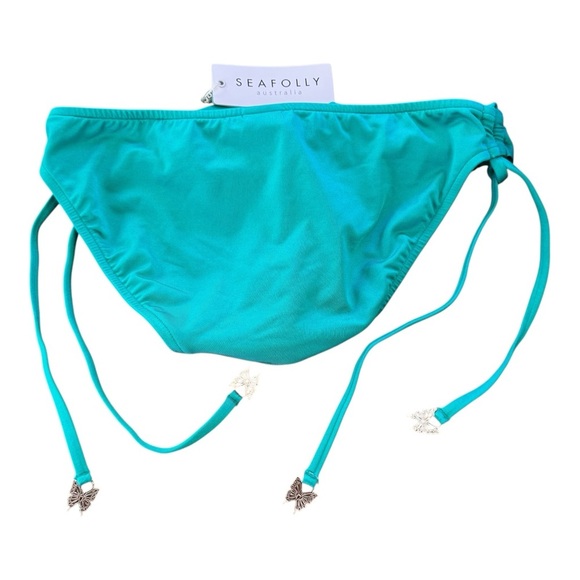 Seafolly Bikini Bottom Shine On Loop Tie Side Hipster in
Evergreen NWT - Picture 4 of 6